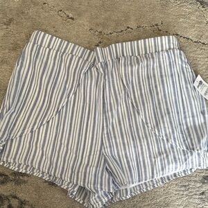Charlotte Russe Blue and White Skorts with Stripes